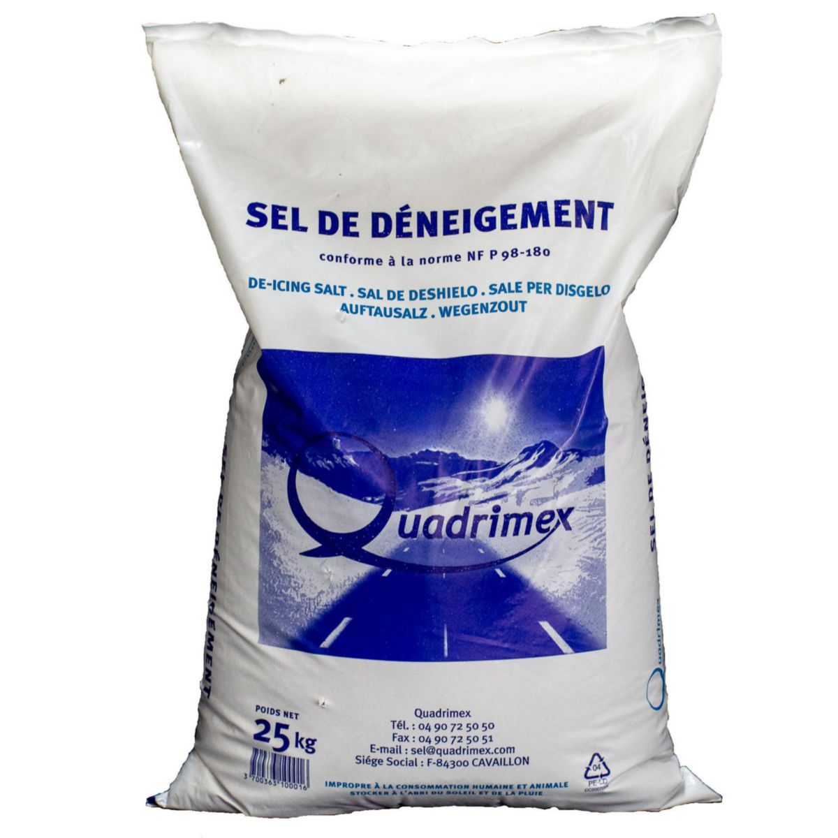 Sel De Deneigement Contre Les Mauvaises Herbes QUADRIMEX - Sel de déneigement semi-humide B3 NFP 98-180 sac de 25kg  QUADRIMEX | POINT.P
