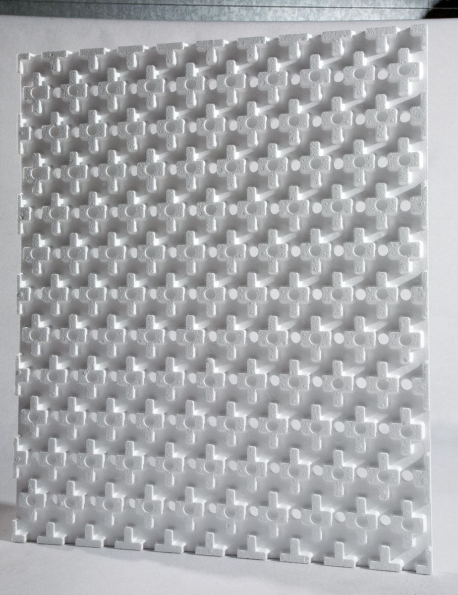 Plaque de drainage pour toiture-terrasse végétalisée Gravidrain - 1,2x1 m - ép. 40 mm - paquet 10 pcs / 12 m²