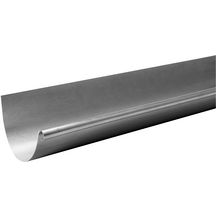 Gouttière demi- ronde développement 25 zinc naturel longueur 4m épaisseur 0,65mm boud.14 sans pince UM 204665000