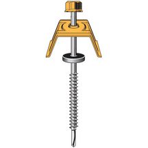 VIS TETALU P1 6.3X100 TK 12 + cavalier 1000T + rondelle neoprène 20X5X3 le tout monté 3en1 RAL 8012 sachet de 100