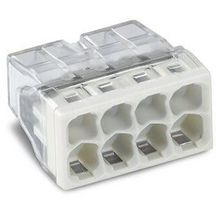 Borne de dérivation - 8 fils 0,5/2,5 mm² - gris - boîte de 50 pcs