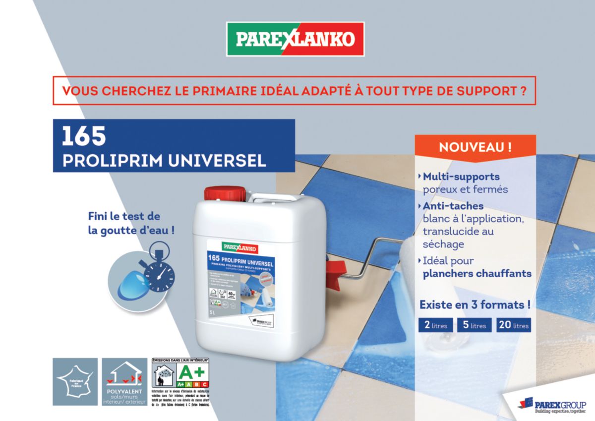 Primaire d'accrochage 165 Poliprim ParexLanko, 2L 