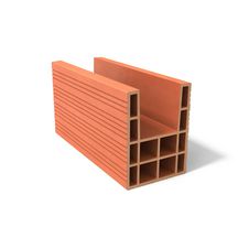 Brique linteau terre cuite Thermo'bric - réservation 120x150 mm - 500x200x270 mm