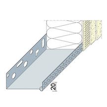 Profilé de départ aluminium nature pour isolant de 120mm longueur de 2,50m