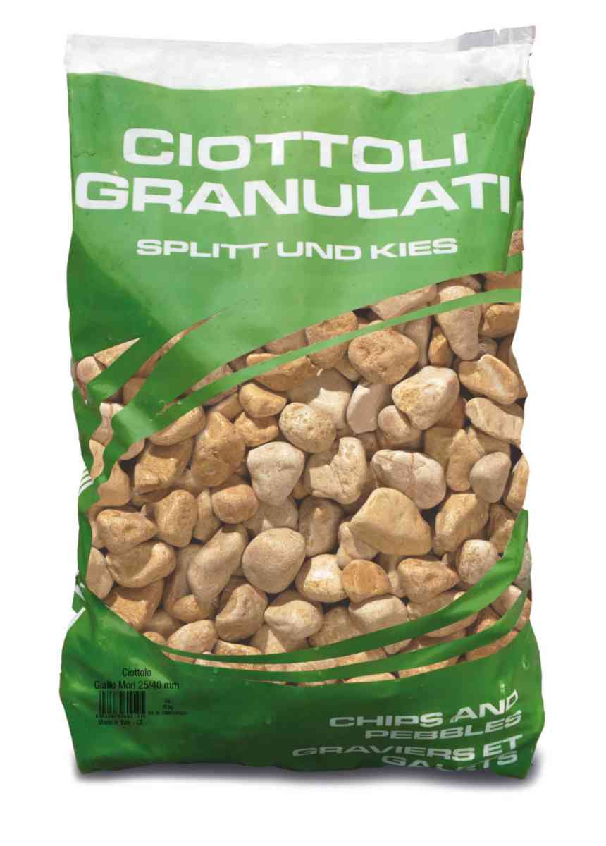 GRANULATI ZANDOBBIO Galet 25/40MM Giallo Mori sac de 25KG