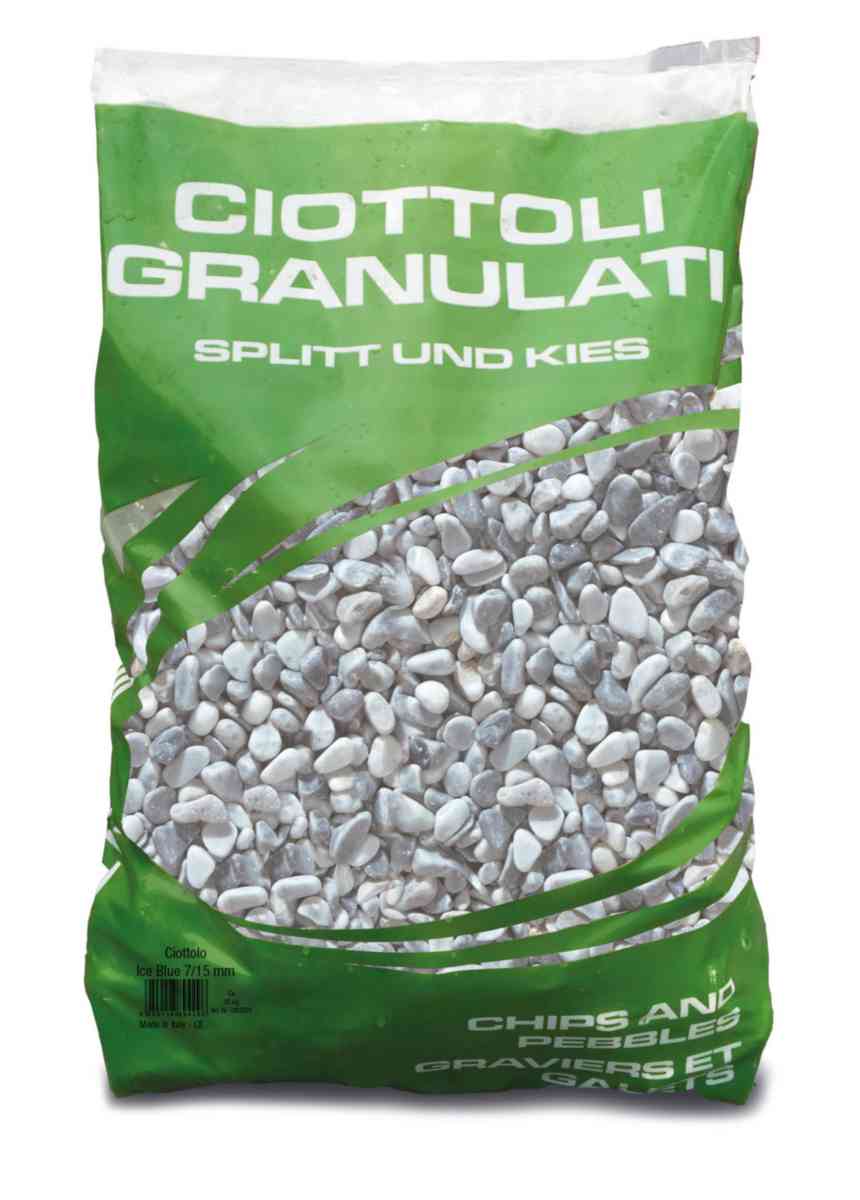 GRANULATI ZANDOBBIO Gravillon roulé 7/15 teinte ice blue sac