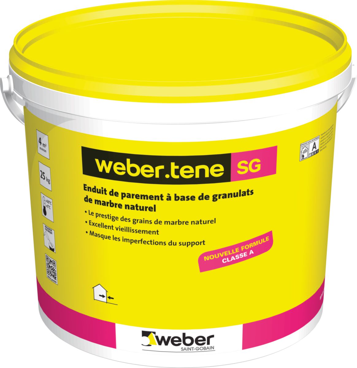 WEBER - Enduit parement organique Weber.tene SG HA113 seau de 25kg Réf