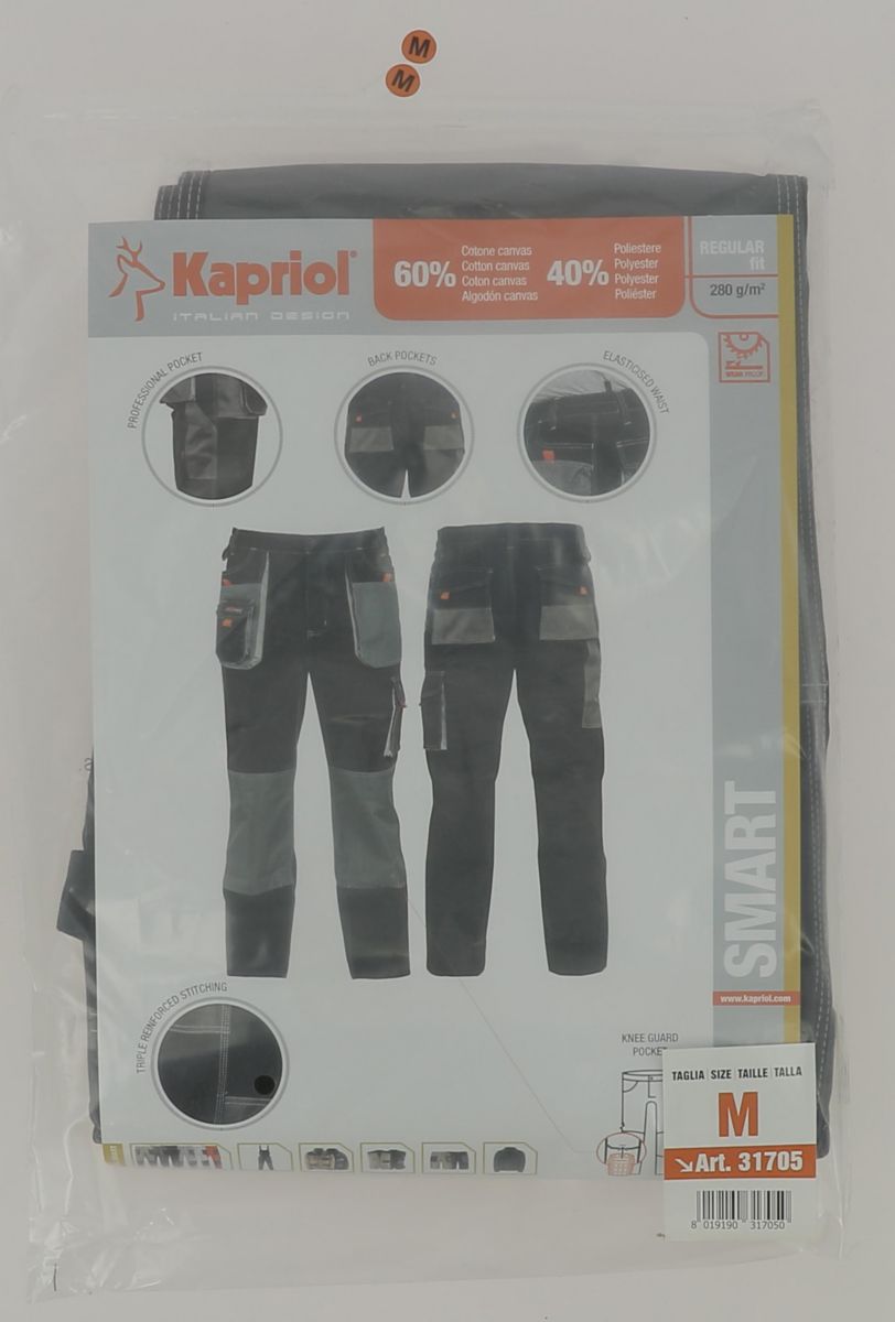 Pantalon De Travail Professionnel Leber & Hollman - Taille 46 à 62, Couleurs Gris/noir/orange, 270 G/m²