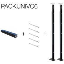 Garde-corps Universo PACKUNIVC6 - aluminium noir sablé - 1011x2000 mm - pack prêt à poser