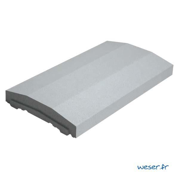 WESER - Chaperon de mur Optipose 2 pentes spécial platine - gris - 49x28x4/5,9 cm | POINT.P