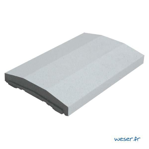 WESER - Chaperon de mur Optipose 2 pentes spécial platine - gris - 49x33x4/6,2 cm | POINT.P