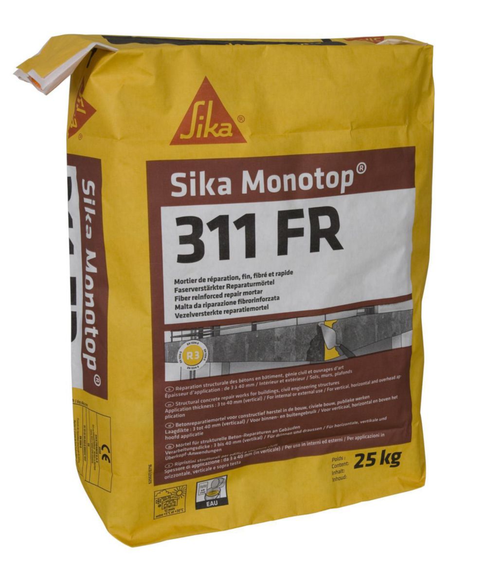 SIKA Mortier de r paration fibr prise rapide Sika Monotop 311