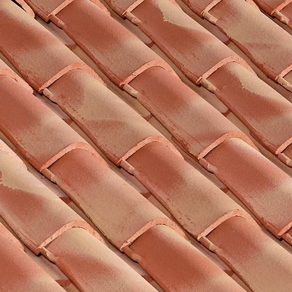 TEGULA Tuile Decor Fibro pour plaque ondulee terre cuite corail 460x160 mm POINT.P