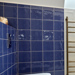Carrelage mur uni Carrelage salle de bain mur en faïence bleue