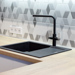 Crédence de cuisine en carrelage décor